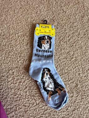 Fozzys Canine Collection Light Blue Bernese Mountain Dog Socks